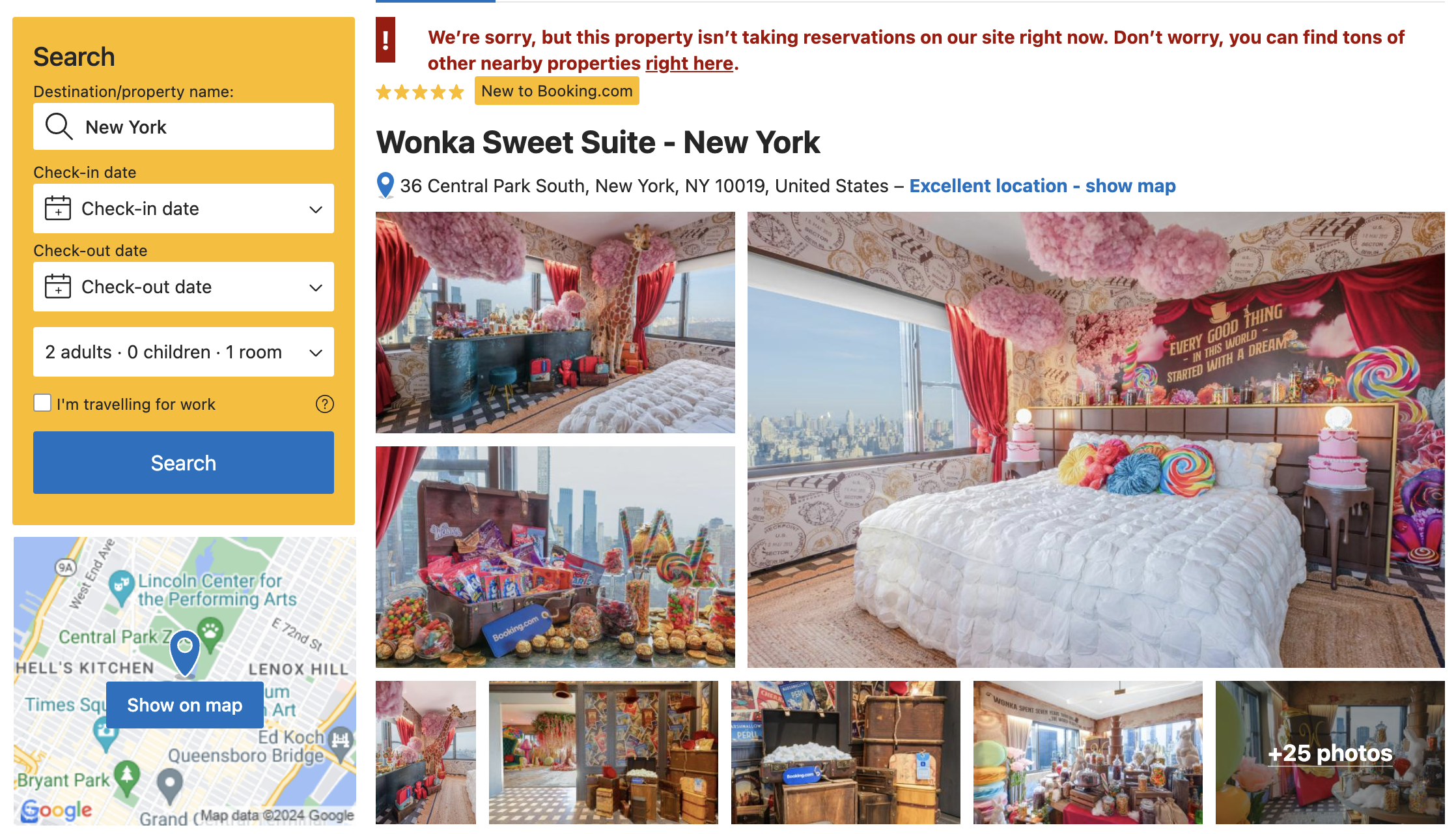 booking.com x wonka photo realistes chambres d'hôtels