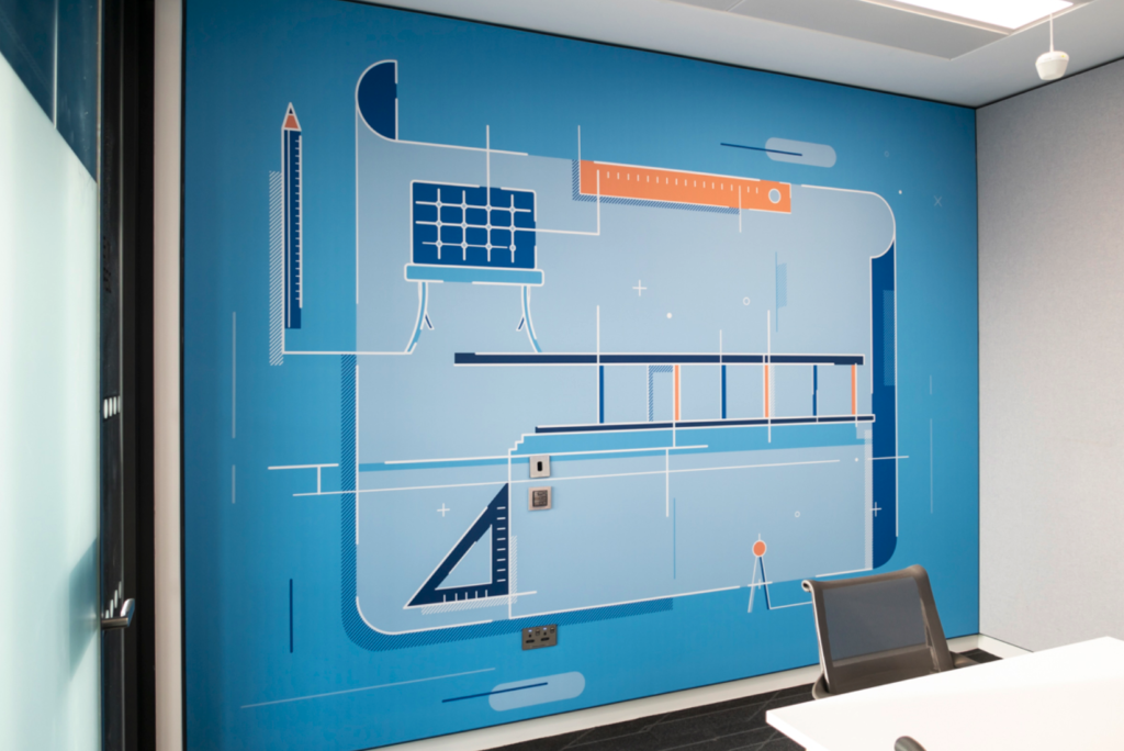 design mural helioscope graphiste lyon